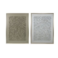 Quadro Home ESPRIT Bianco Beige Dorato Moderno Città 90 x 3,5 x 120 cm (2 Unità)