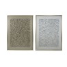 Quadro Home ESPRIT Bianco Beige Dorato Moderno Città 90 x 3,5 x 120 cm (2 Unità)