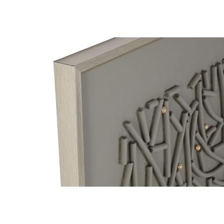 Quadro Home ESPRIT Bianco Beige Dorato Moderno Città 90 x 3,5 x 120 cm (2 Unità)