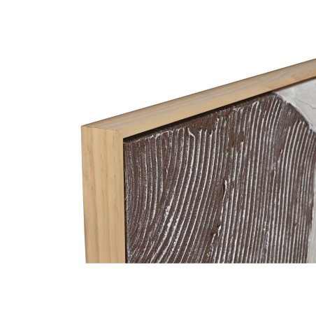 Quadro Home ESPRIT Marrone Nero Beige Astratto 123 x 4,3 x 123 cm (2 Unità)