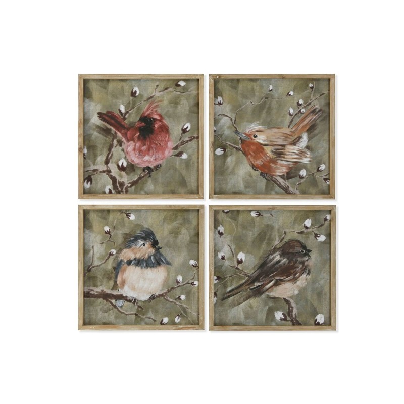 Quadro Home ESPRIT Verde Uccelli Shabby Chic 50 x 2 x 50 cm (4 Unità) Quadro Home ESPRIT Verde Uccelli Shabby Chic 50 x 2 x 50 cm (4 Unità)