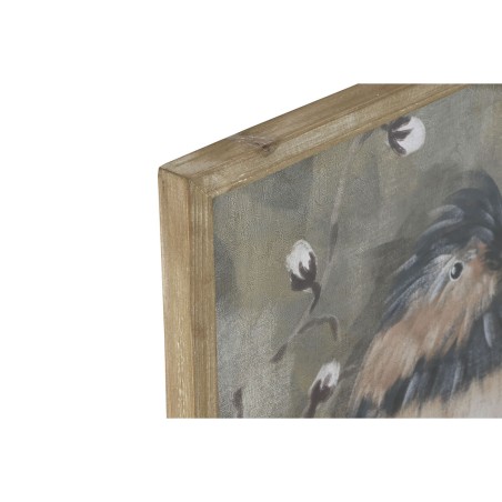 Quadro Home ESPRIT Verde Uccelli Shabby Chic 50 x 2 x 50 cm (4 Unità)