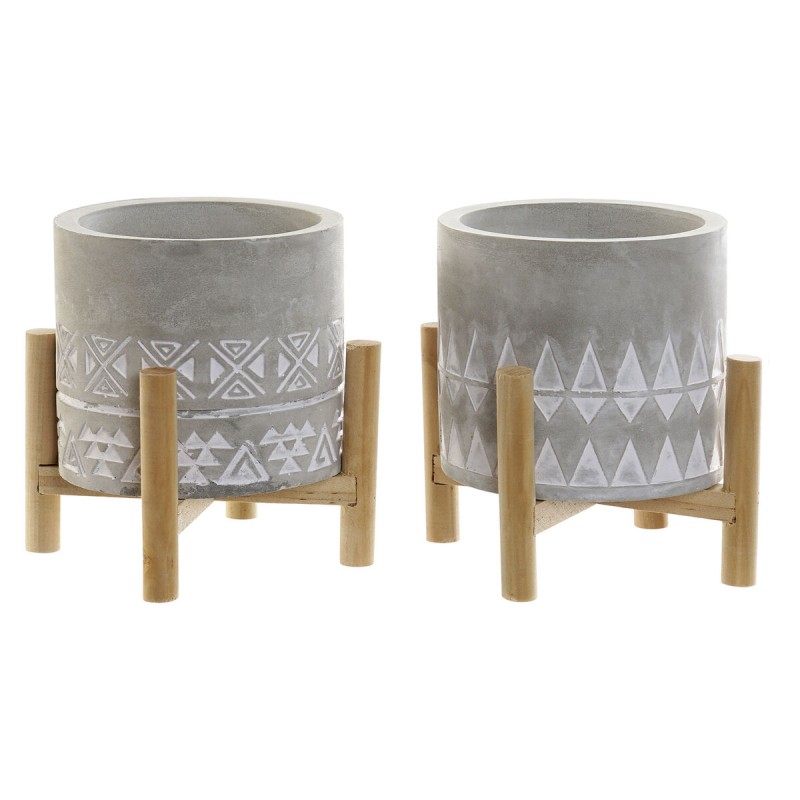 Candela DKD Home Decor Grigio Legno Marrone Cemento Alluminio Cera (10 x 10 x 12 cm) (2 Unità) Candela DKD Home Decor Grigio Legno Marrone Cemento Alluminio Cera (10 x 10 x 12 cm) (2 Unità)