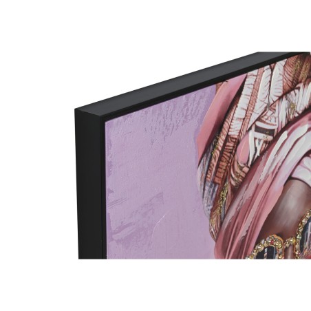 Quadro Home ESPRIT Malva Moderno Africana 102 x 4,5 x 102 cm (2 Unità)