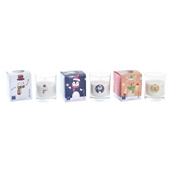 Candela DKD Home Decor Natale Pupazzo di Neve (3 Unità)