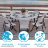 Tavolo aggiuntivo Lifetime Crema 152 x 74 x 152 cm Acciaio Plastica