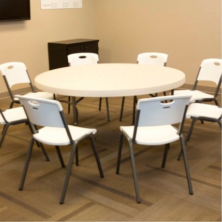 Tavolo aggiuntivo Lifetime Crema 152 x 74 x 152 cm Acciaio Plastica