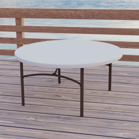 Tavolo aggiuntivo Lifetime Crema 152 x 74 x 152 cm Acciaio Plastica