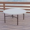 Tavolo aggiuntivo Lifetime Crema 152 x 74 x 152 cm Acciaio Plastica