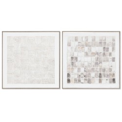 Quadro Home ESPRIT Astratto Città 82,2 x 4,5 x 82,2 cm (2 Unità)