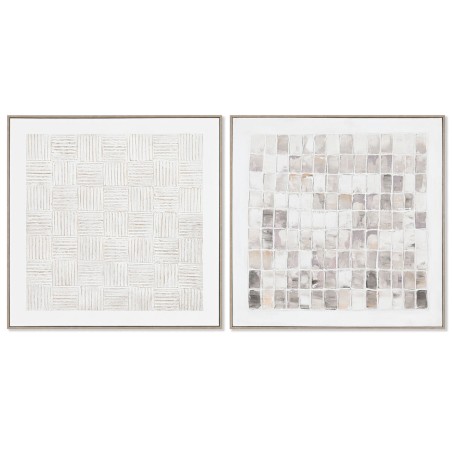 Quadro Home ESPRIT Astratto Città 82,2 x 4,5 x 82,2 cm (2 Unità)