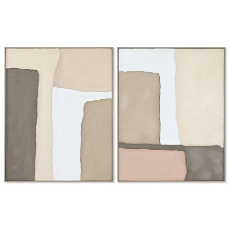 Quadro Home ESPRIT Astratto Città 82,2 x 4,5 x 102 cm (2 Unità)