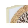 Tela Home ESPRIT Bianco Naturale Boho 60 x 3 x 60 cm (2 Unità)