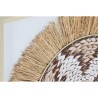 Tela Home ESPRIT Bianco Naturale Boho 60 x 3 x 60 cm (2 Unità)
