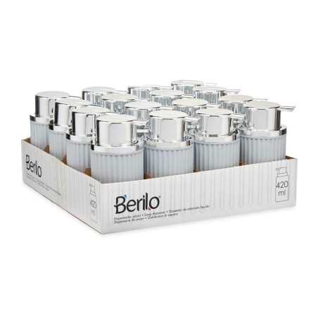 Dispenser di Sapone Berilo 3236-2 Grigio Plastica 450 ml 7 x 14,5 x 8,5 cm (16 Unità)