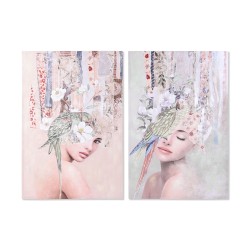 Quadro DKD Home Decor Moderno chica 80 x 3 x 120 cm (2 Unità)