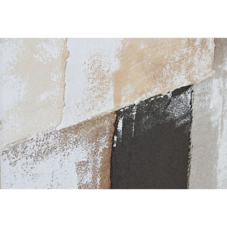 Quadro Home ESPRIT Bianco Nero Beige Astratto Moderno 92 x 3,8 x 122 cm 92 x 4 x 122 cm (2 Unità)