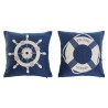 Cuscino Home ESPRIT Azzurro Bianco 45 x 10 x 45 cm (2 Unità)