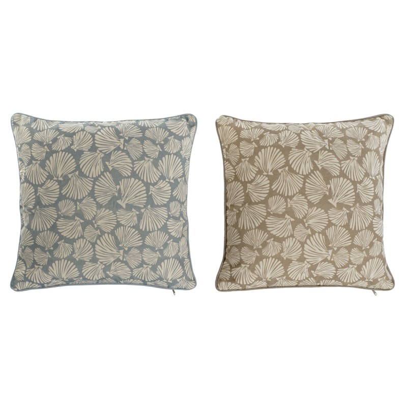 Cuscino Home ESPRIT Azzurro Beige Mediterraneo 45 x 10 x 45 cm (2 Unità)