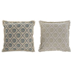 Cuscino Home ESPRIT Azzurro Beige 45 x 10 x 45 cm (2 Unità)