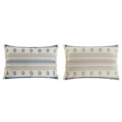 Cuscino Home ESPRIT Azzurro Beige 60 x 10 x 45 cm (2 Unità)