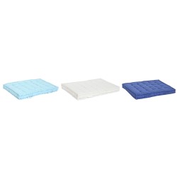 Cuscino da pavimento DKD Home Decor Azzurro Blu Marino Greige 110 x 78 x 12 cm (3 Unità)