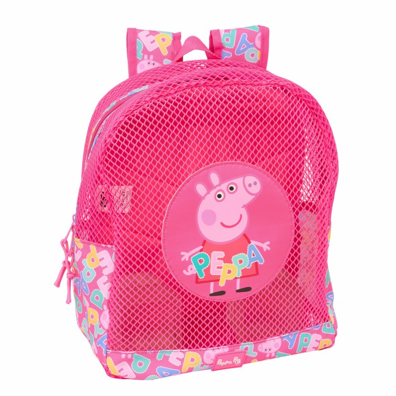 Zaino da spiaggia Peppa Pig Rosa 30,5 x 24 x 18 cm Per bambini Zaino da spiaggia Peppa Pig Rosa 30,5 x 24 x 18 cm Per bambini