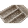 Vassoio Portaposate Home ESPRIT Bianco Naturale Bambù 34 x 24 x 6 cm