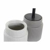 Scopino per il Bagno DKD Home Decor Grigio chiaro Grigio scuro Acciaio Gres Scandi 10 x 10 x 39 cm (2 Unità)