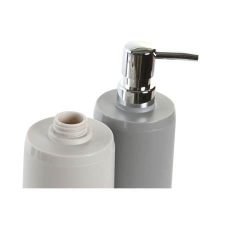 Dispenser di Sapone DKD Home Decor Beige Grigio Crema polistirene 8 x 8 x 18 cm (2 Unità)