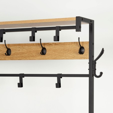 Appendiabiti con ripiano Max Home Acciaio Melammina Truciolare Minimalista 102 x 180 x 40 cm