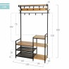 Appendiabiti con ripiano Max Home Acciaio Melammina Truciolare Minimalista 102 x 180 x 40 cm