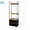 Armadio Max Home Stoffa Acciaio Melammina Truciolare 60 x 175 x 40 cm