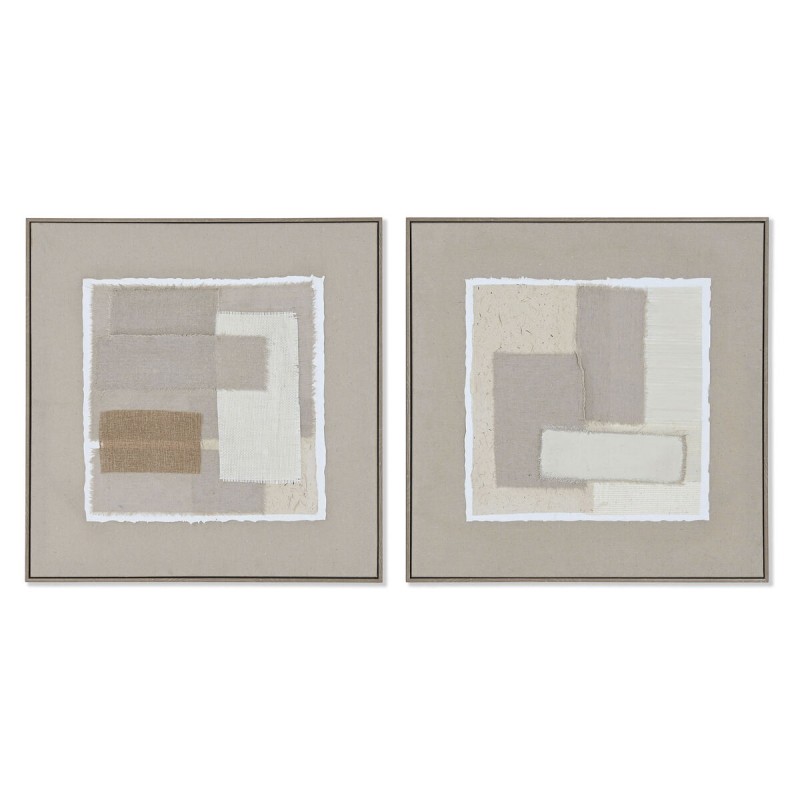 Quadro Home ESPRIT Marrone Beige Astratto Città 62 x 3,2 x 62 cm (2 Unità) Quadro Home ESPRIT Marrone Beige Astratto Città 62 x 3,2 x 62 cm (2 Unità)