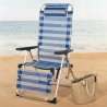 Lettino reclinabile Aktive Azzurro Bianco 149 x 49 x 78 cm textilene Alluminio