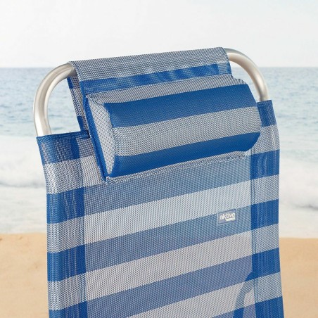 Lettino reclinabile Aktive Azzurro Bianco 149 x 49 x 78 cm textilene Alluminio