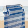 Lettino reclinabile Aktive Azzurro Bianco 149 x 49 x 78 cm textilene Alluminio