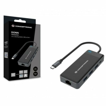 Hub USB Conceptronic DONN14G Nero Grigio 100 W