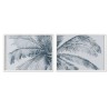 Quadro Home ESPRIT Azzurro Bianco Palme Mediterraneo 80 x 2 x 60 cm (2 Unità)