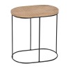 Tavolo aggiuntivo 60 x 39,5 x 60 cm Naturale Nero Metallo Legno (2 Unità)