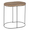 Tavolo aggiuntivo 60 x 39,5 x 60 cm Naturale Nero Metallo Legno (2 Unità)