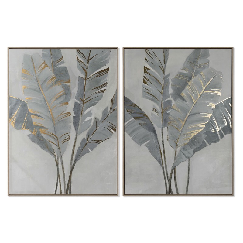 Quadro Home ESPRIT Palme Dorato Tropicale 90 x 4 x 120 cm (2 Unità) Quadro Home ESPRIT Palme Dorato Tropicale 90 x 4 x 120 cm (2 Unità)