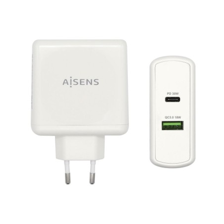 Caricabatterie USB da Parete Aisens ASCH-2PD45A-W 57 W Bianco USB-C (1 Unità)
