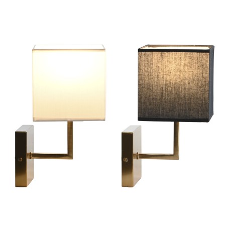 Applique da Parete DKD Home Decor Bianco Nero Dorato 50 W 220 V 15 x 19 x 27 cm 15 x 19 x 30 cm (2 Unità)