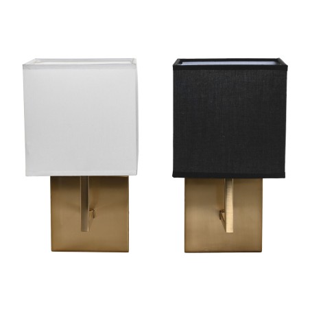 Applique da Parete DKD Home Decor Bianco Nero Dorato 50 W 220 V 15 x 19 x 27 cm 15 x 19 x 30 cm (2 Unità)
