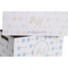 Scatola portaoggetti DKD Home Decor Azzurro Rosa Legno MDF 36 x 21 x 18 cm (2 Unità)