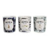 Candela DKD Home Decor Azzurro Cera Cristallo 17 x 5 x 6 cm (3 Unità)