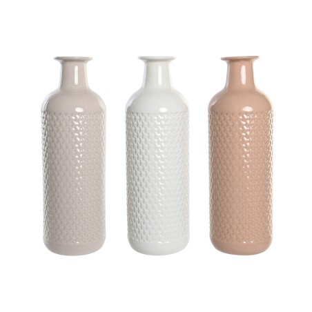 Vaso DKD Home Decor Terracotta Malva Rosa chiaro Dolomite 13 x 13 x 41 cm (3 Unità)