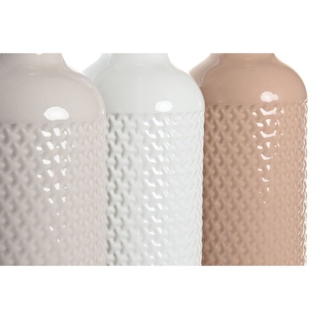 Vaso DKD Home Decor Terracotta Malva Rosa chiaro Dolomite 13 x 13 x 41 cm (3 Unità)