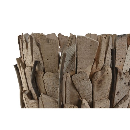 Set di vasi da fiori Home ESPRIT Marrone Legno di paulownia 35 x 35 x 45 cm (2 Pezzi)